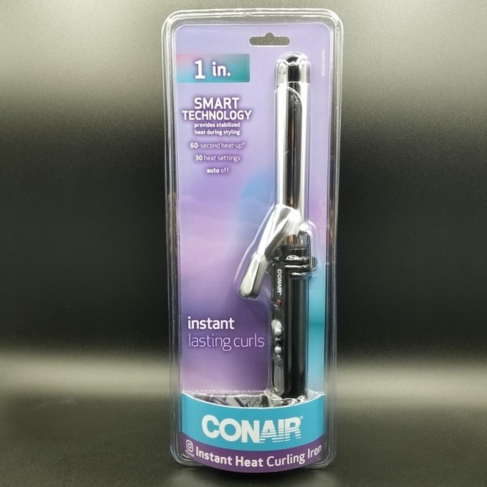 Conair Curling Iron Instant Heat 1-inch Black NEW